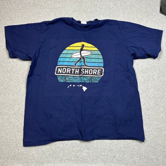 Port and Company Other - Port & Company Mens North‎ Shore Hawaii Surf Graphic T-Shirt Navy Blue 2XL